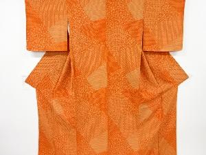 縮緬地石畳に花古典柄小紋着物